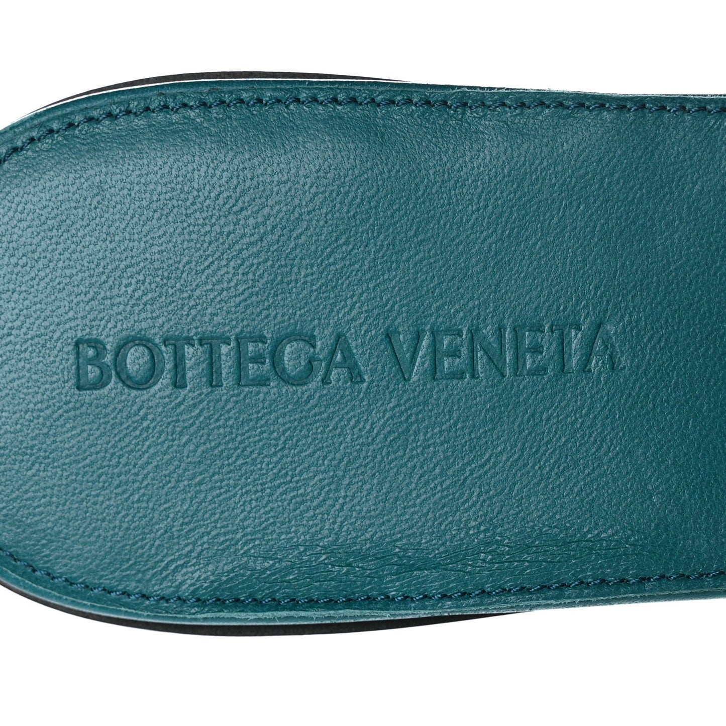 Nappa Quilted Rubber Lido Flat Sandals 39 Duck Green