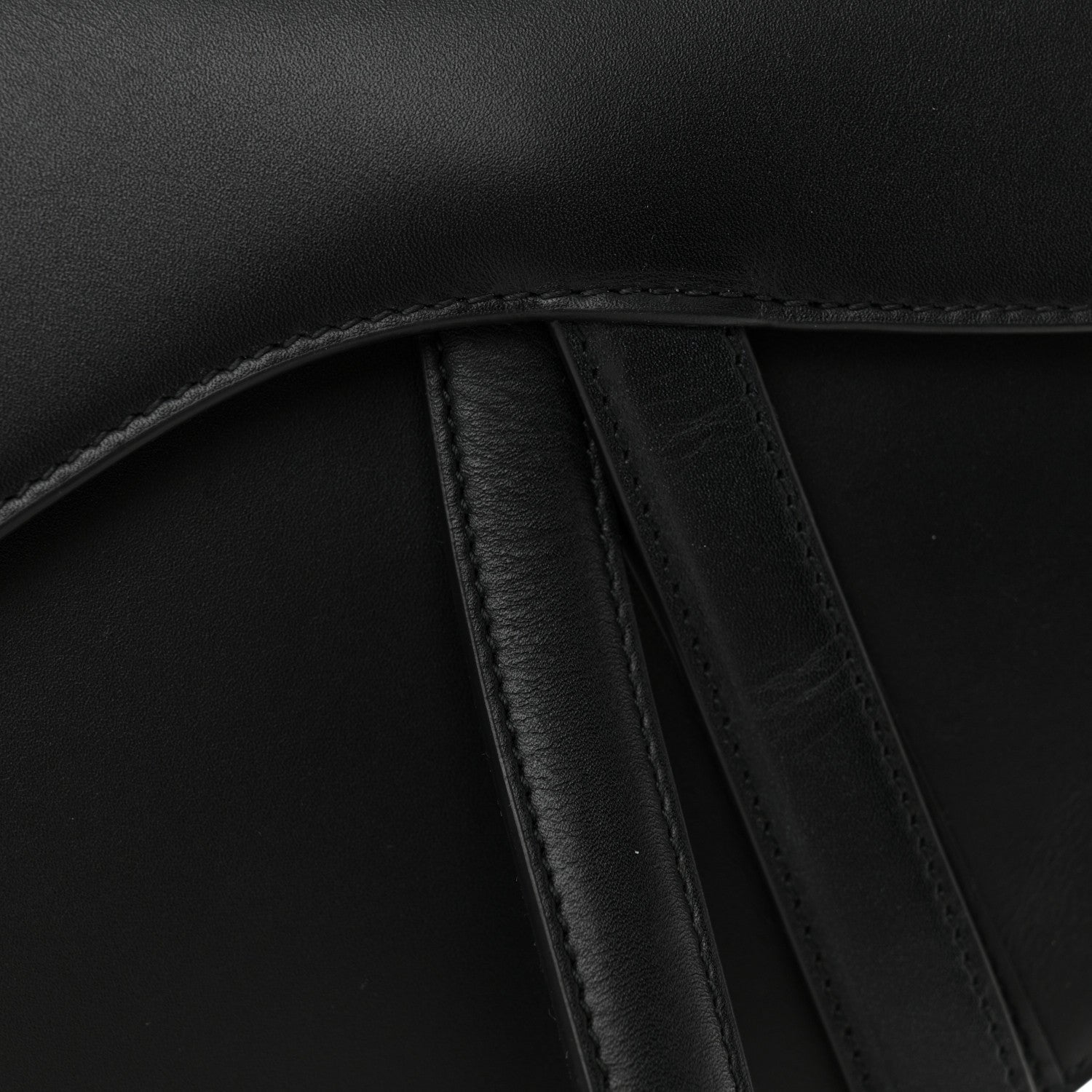 Christian Dior Calfskin Saddle Bag Black 13 of 14