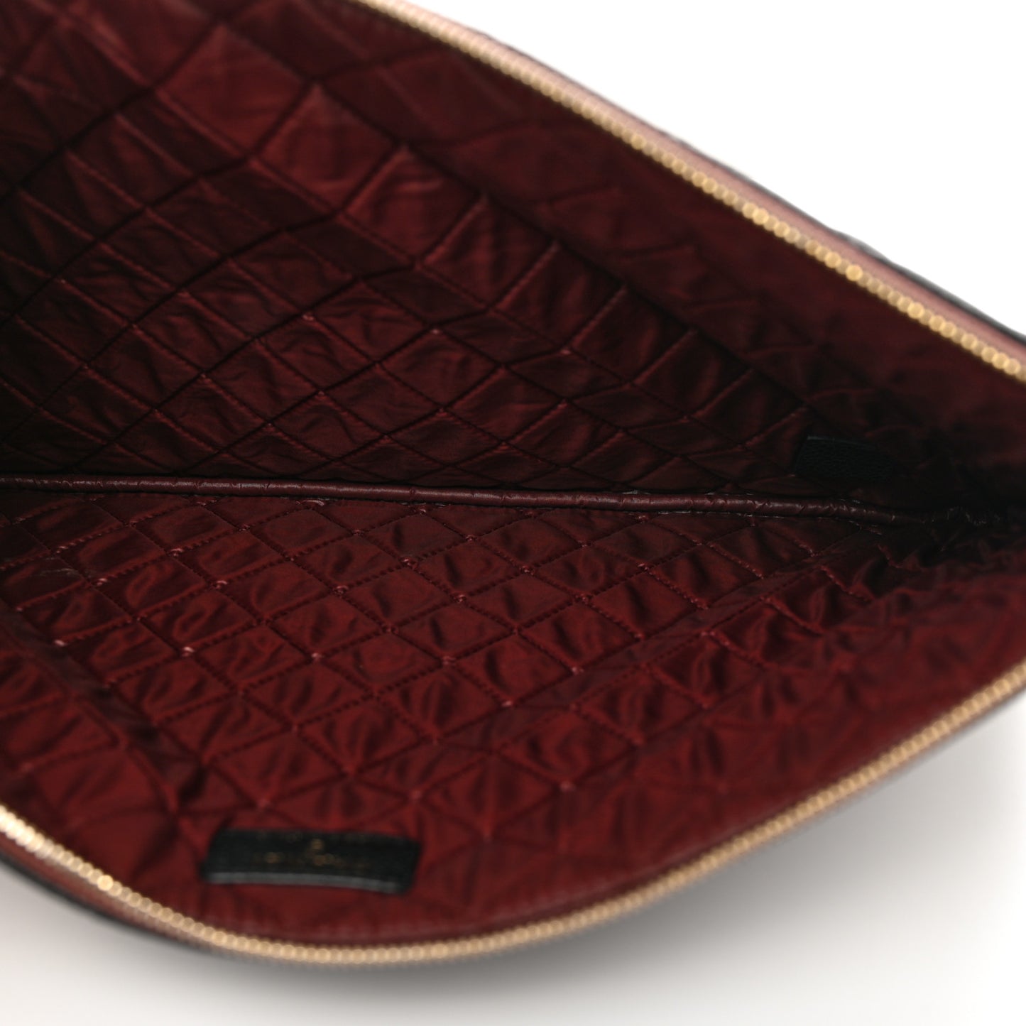 Caviar Quilted Large Cosmetic Case Black