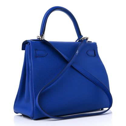 Hermes Togo Kelly Retourne 28 Bleu Royal 3 of 9