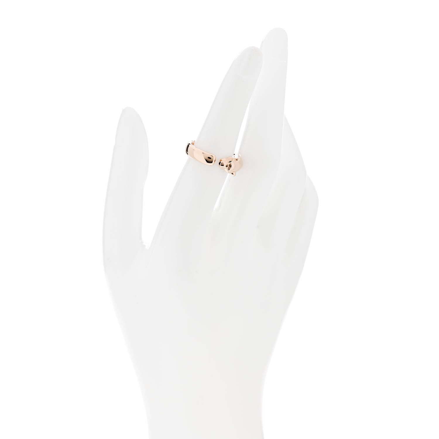 Cartier 18K Pink Gold Tsavorite Black Onyx Panthere De Cartier Ring 52 6 2 of 6