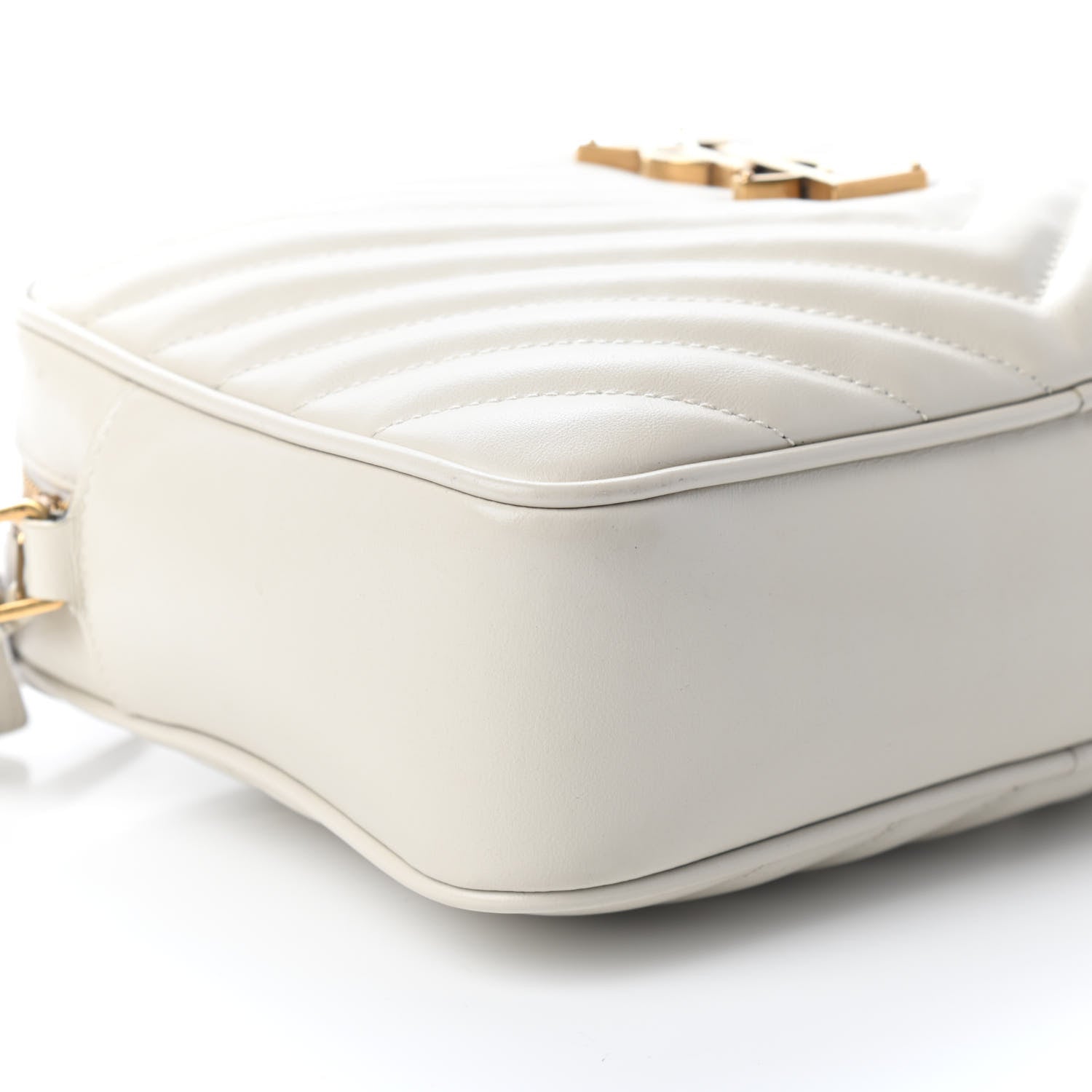 Saint Laurent Calfskin Matelasse Monogram Lou Camera Bag Crema Soft 6 of 10