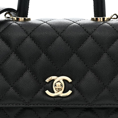 Chanel Caviar Quilted Extra Mini Coco Handle Flap Black 8 of 11