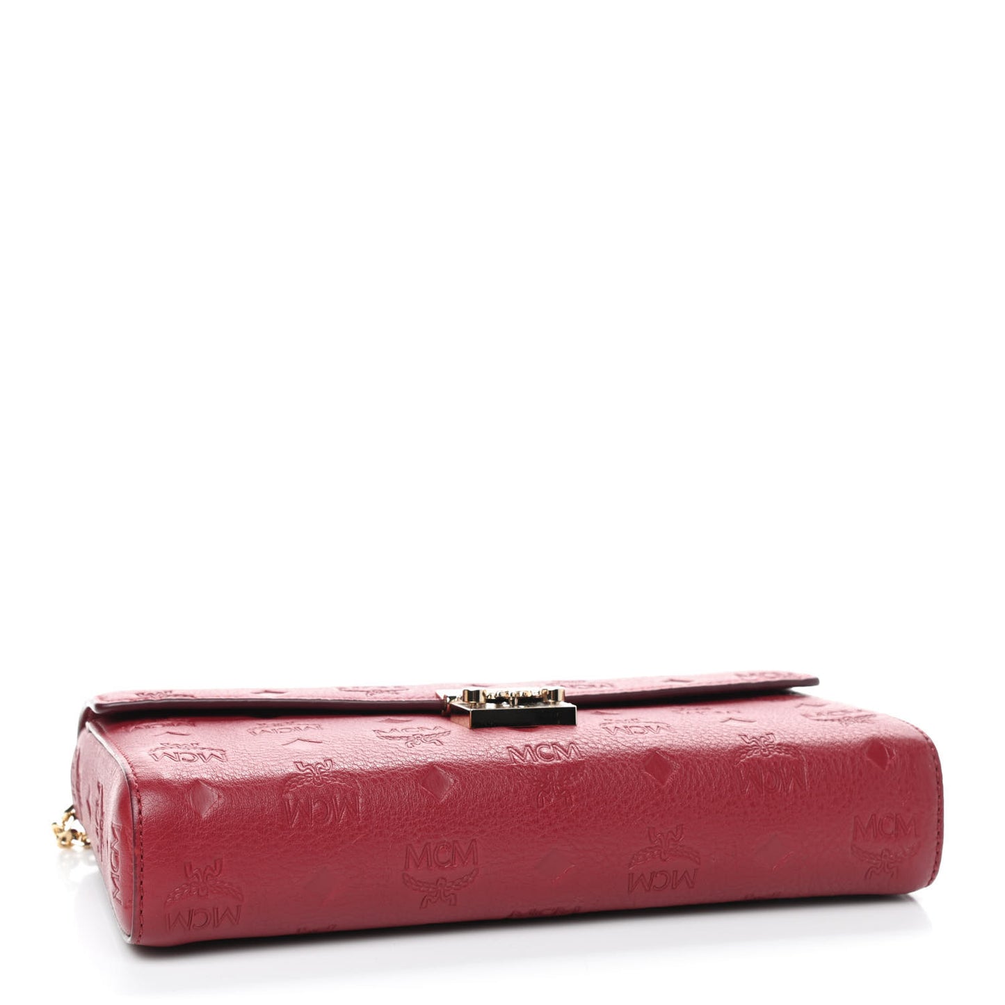 Calfskin Ottomar Monogram Medium Millie Crossbody Bag Ruby Red