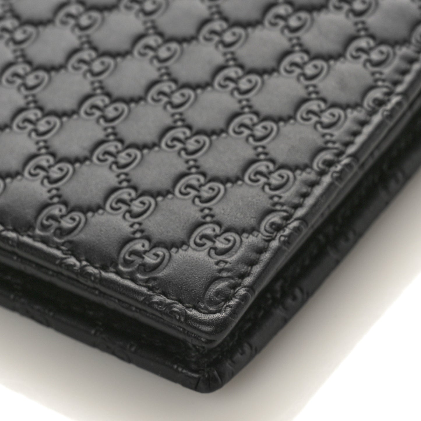 Microguccissima Crossbody Wallet Black