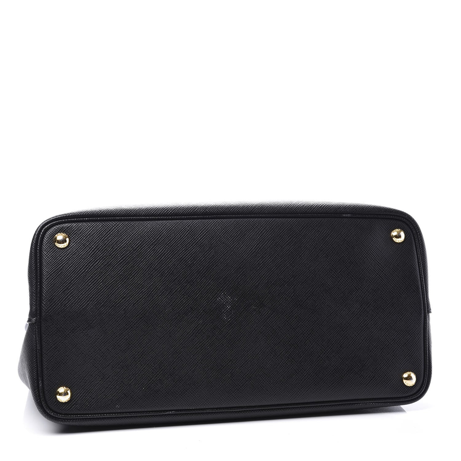 Prada Saffiano Cuir Large Double Bag Black Fuoco 3 of 10