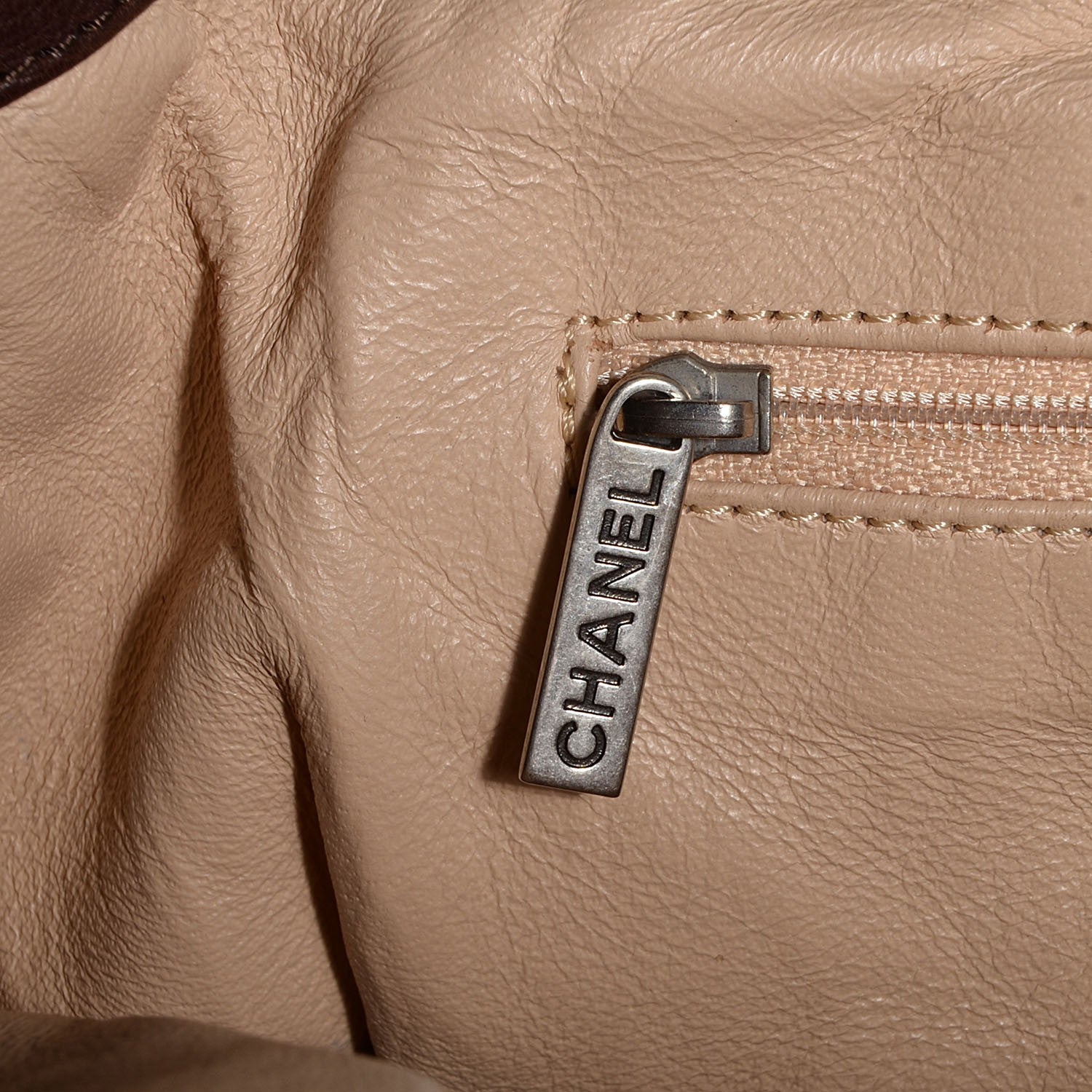 Chanel Calfskin Large East West Modern Chain Tote Brown 7 of 8