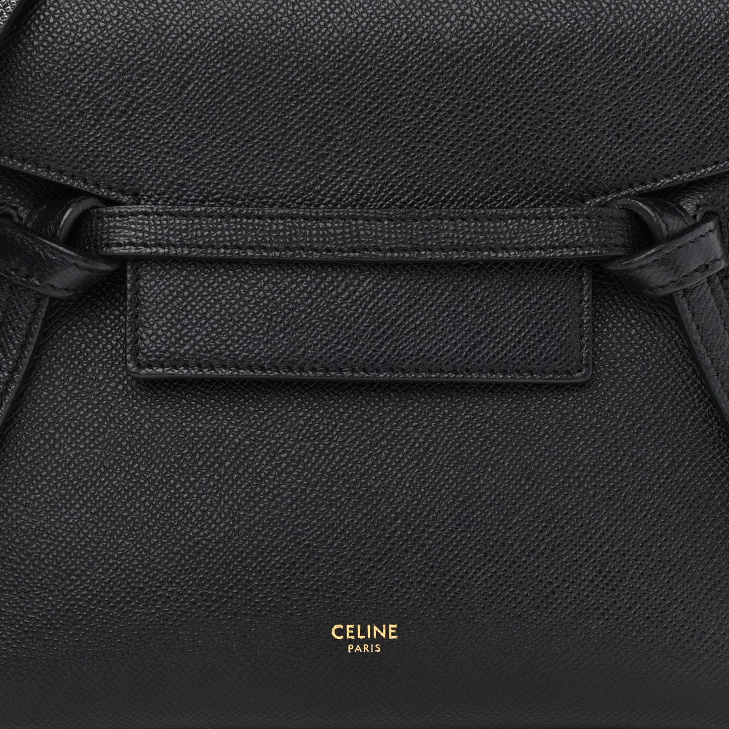 Grained Calfskin Nano Belt Bag Black