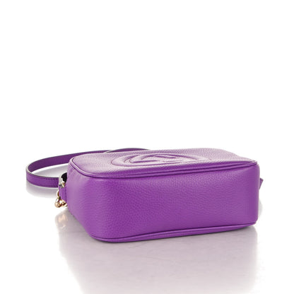 Gucci Pebbled Calfskin Small Soho Disco Bag Shine Purple 4 of 7