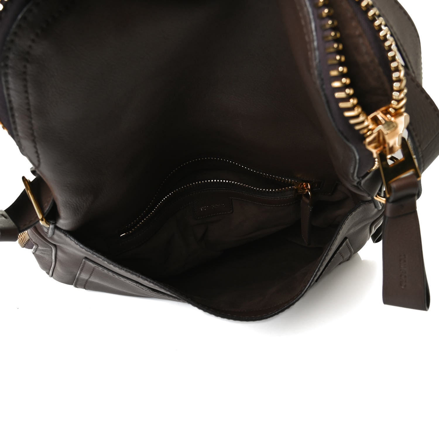 Tom Ford Pebbled Calfskin Large Jennifer Dark Brown 6 of 11