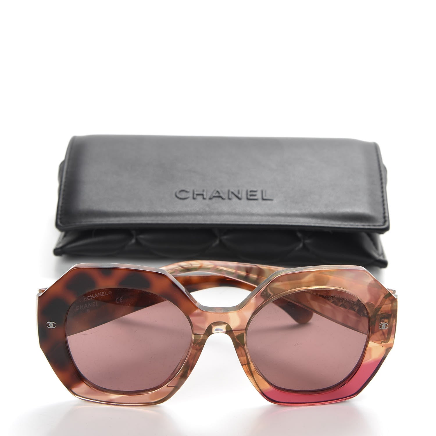 Chanel Acetate Round Sunglasses 71348A Pink Dark Tortoise 8 of 8