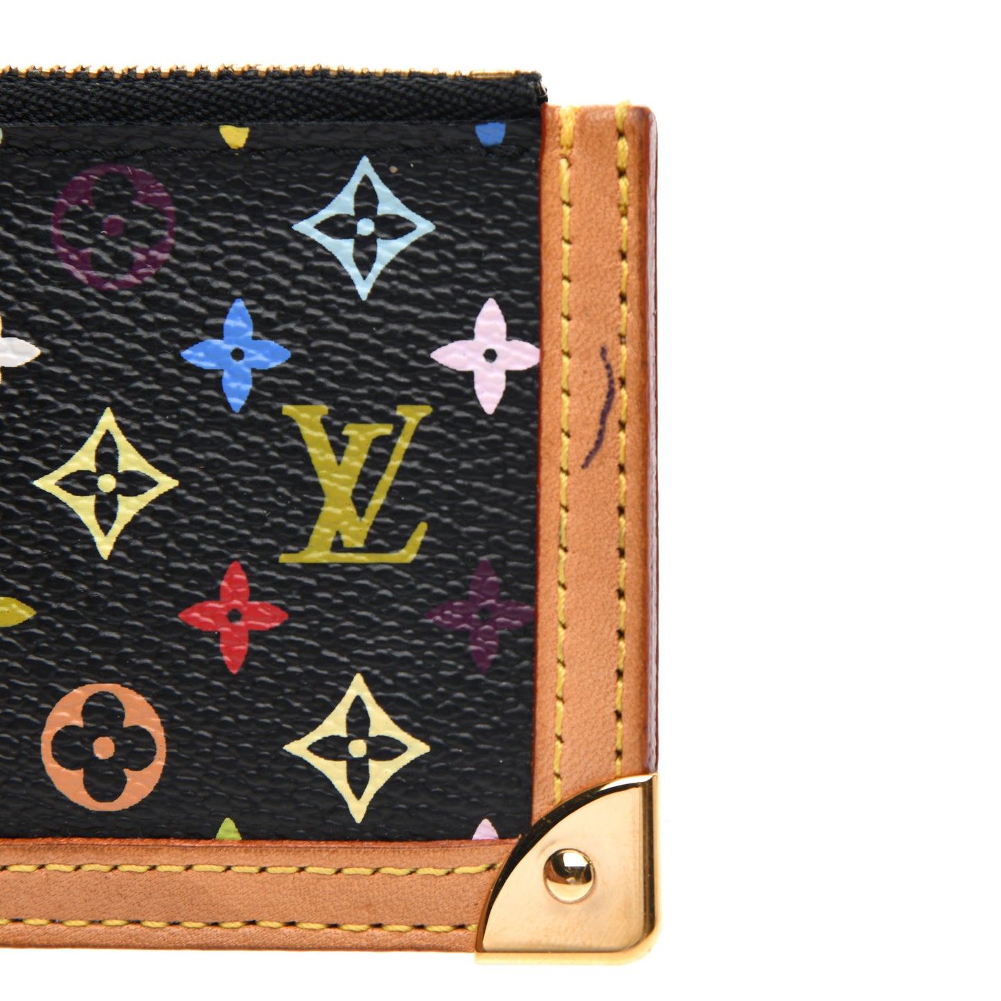 Monogram Multicolor Key Pouch Black