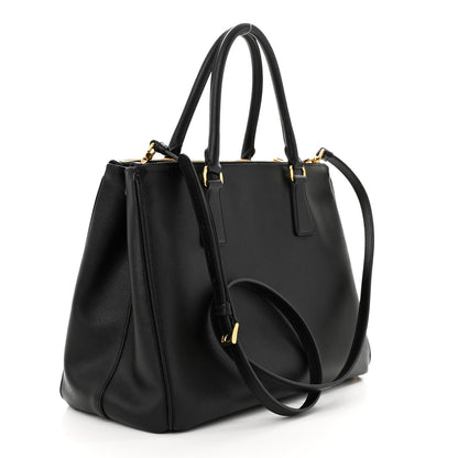 Prada Saffiano Medium Galleria Double Zip Tote Black 3 of 11