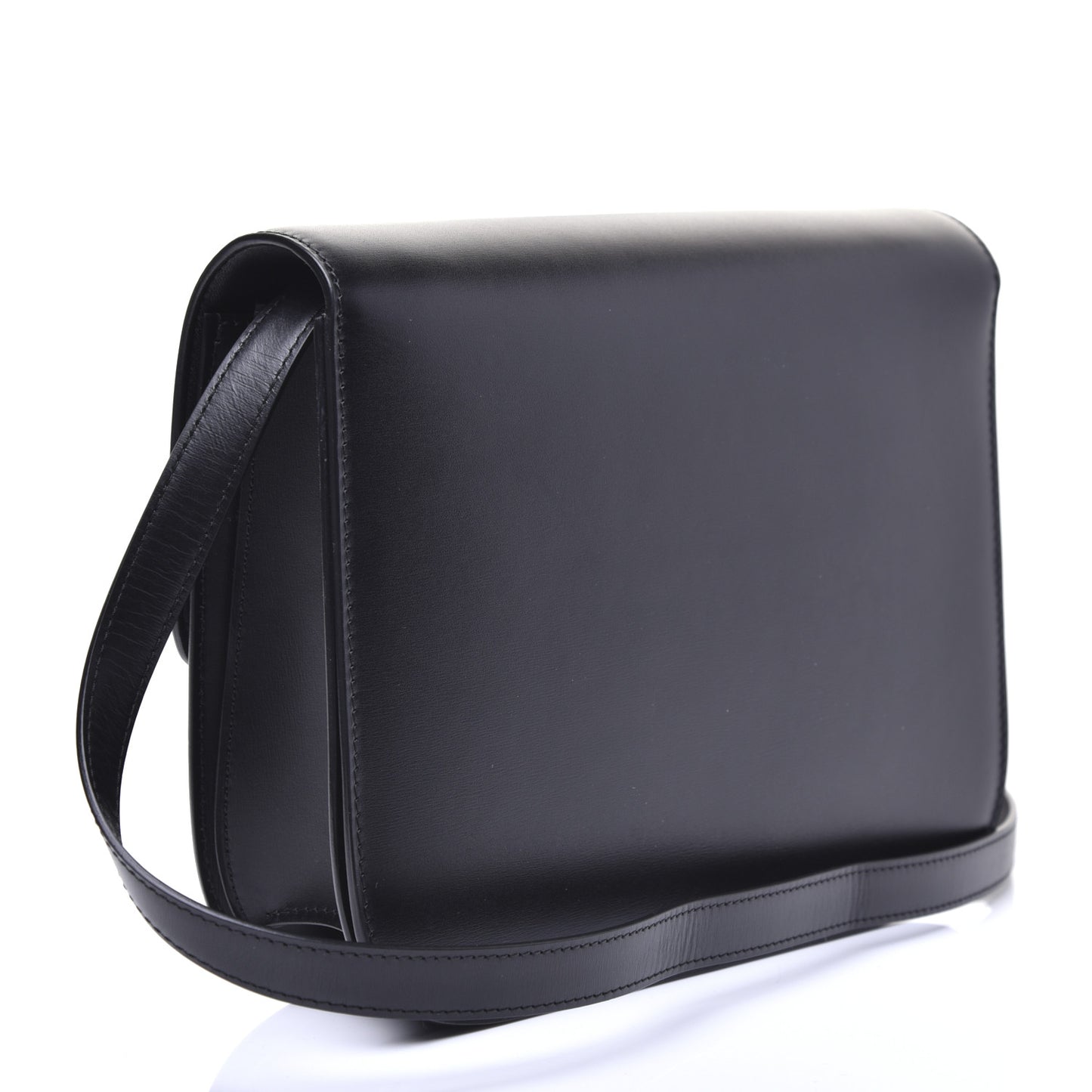 Box Calfskin Medium Classic Box Flap Bag Black