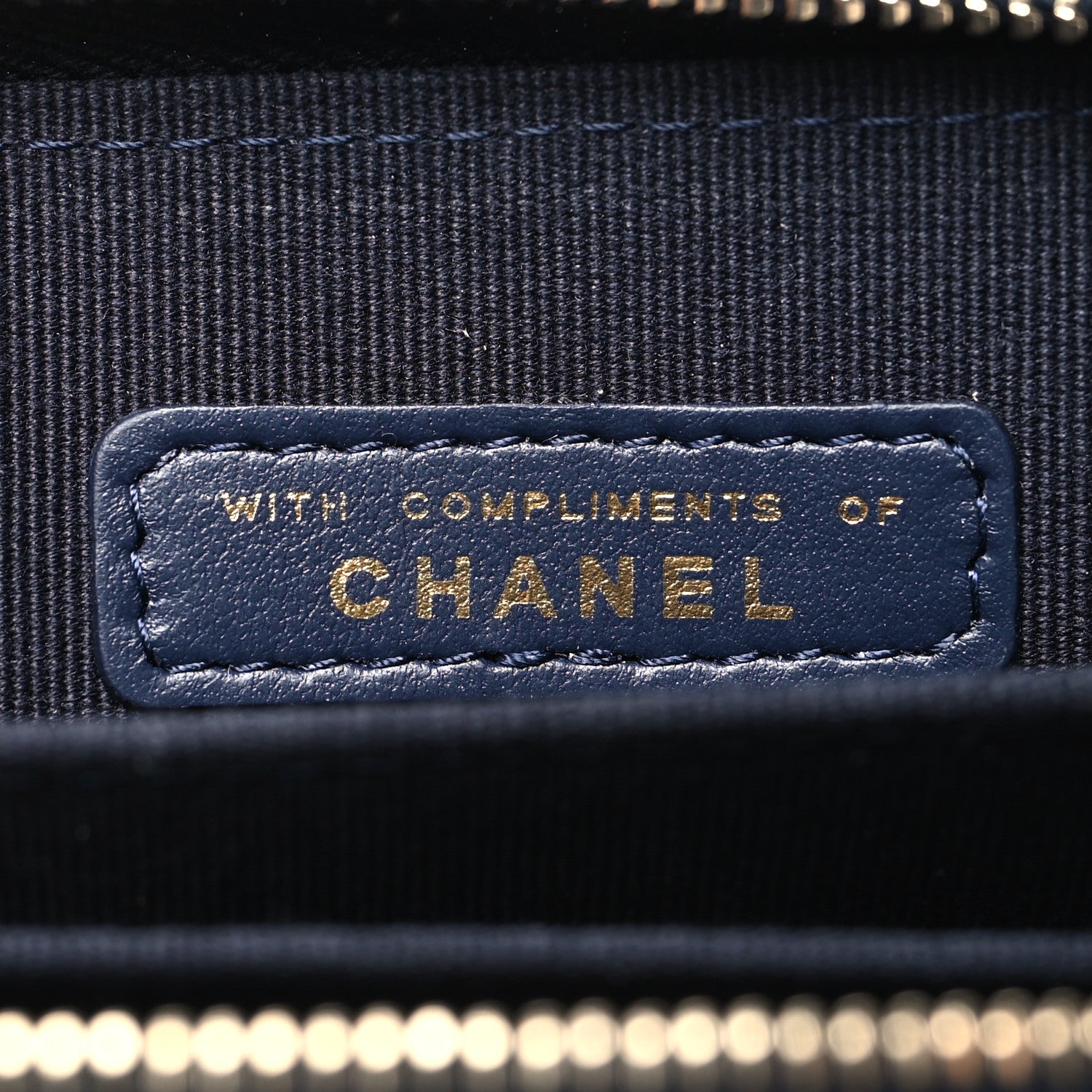 Chanel Caviar Enamel Coco Casino Quilted Zip Coin Purse Navy Blue 7 of 12