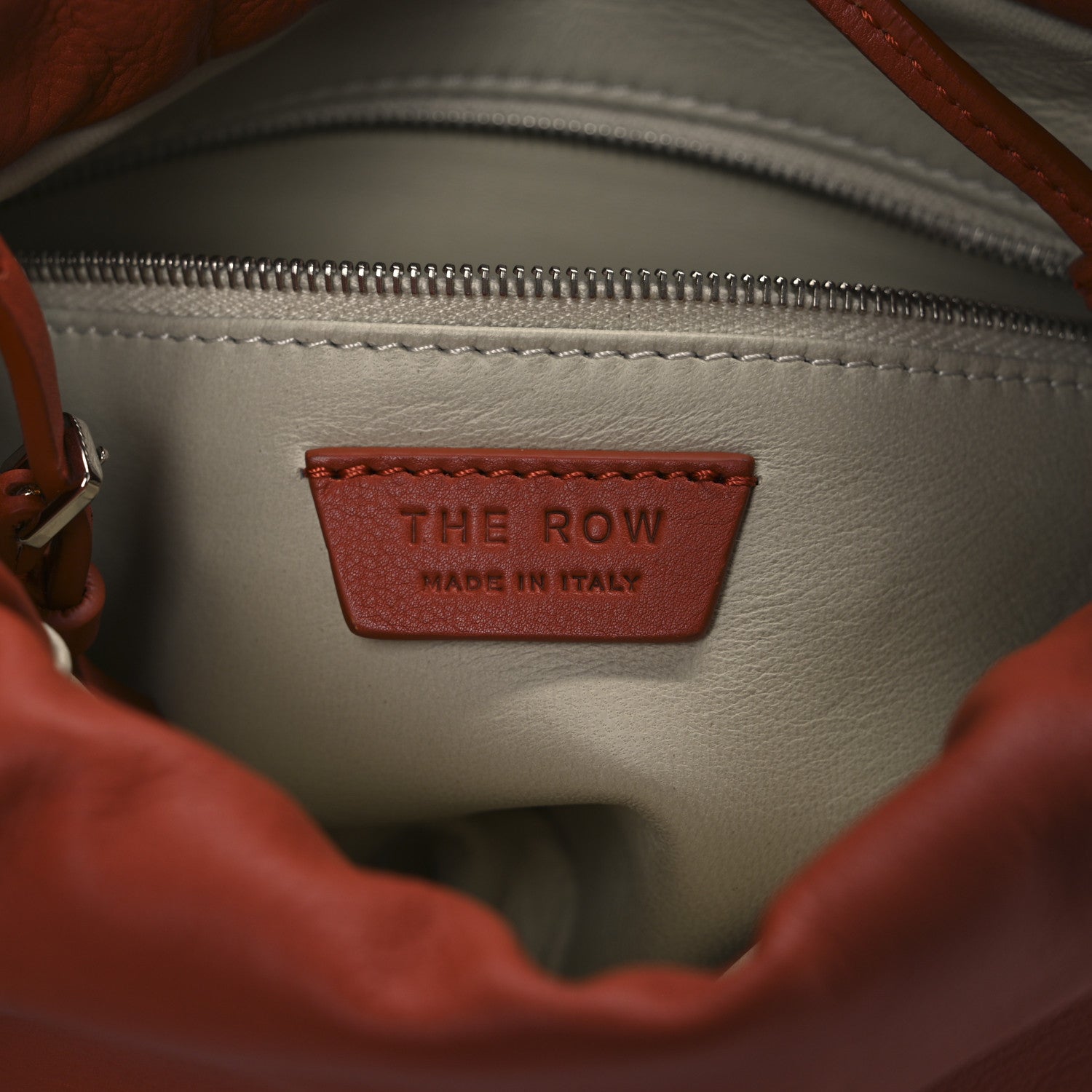 The Row Grained Calfskin Bourse Clutch Brick 6 of 9
