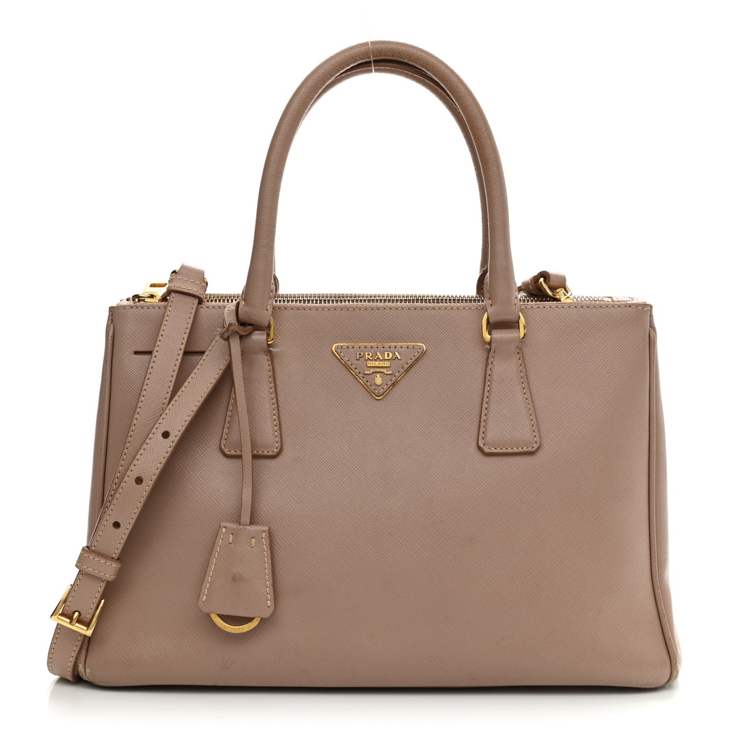 Saffiano Small Galleria Double Zip Tote Cammeo