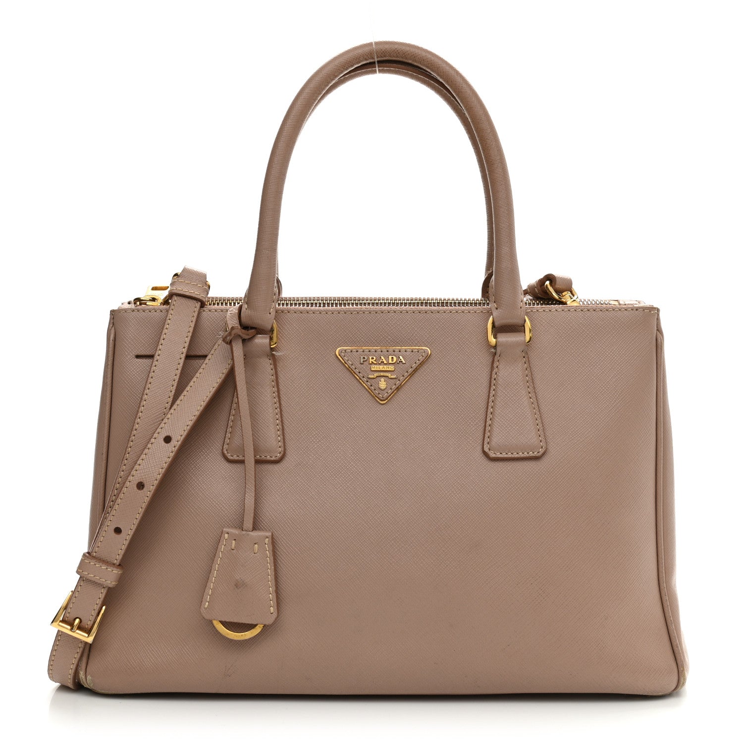 Prada Saffiano Small Galleria Double Zip Tote Cammeo 1 of 15