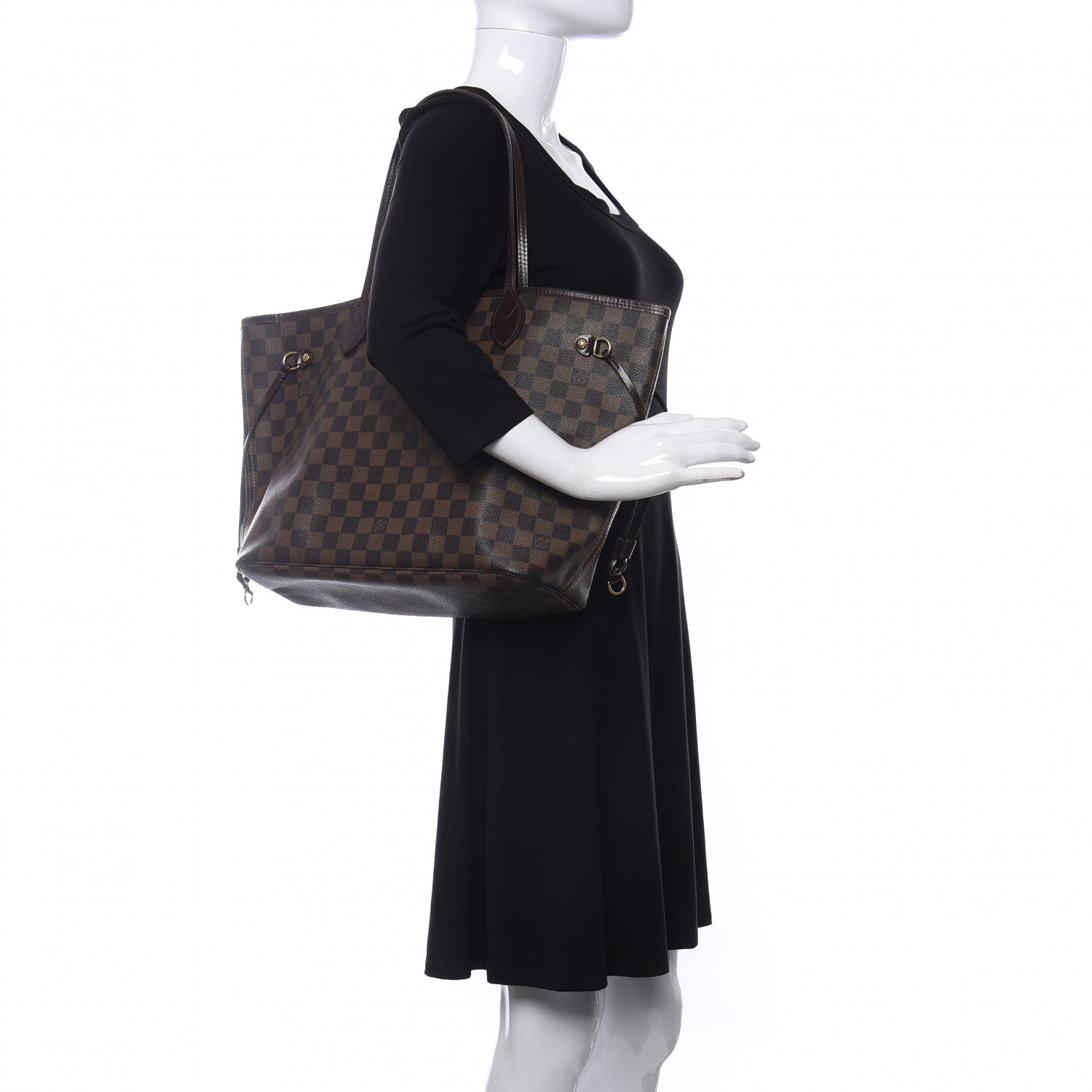 Louis Vuitton Damier Ebene Neverfull MM 2 of 10