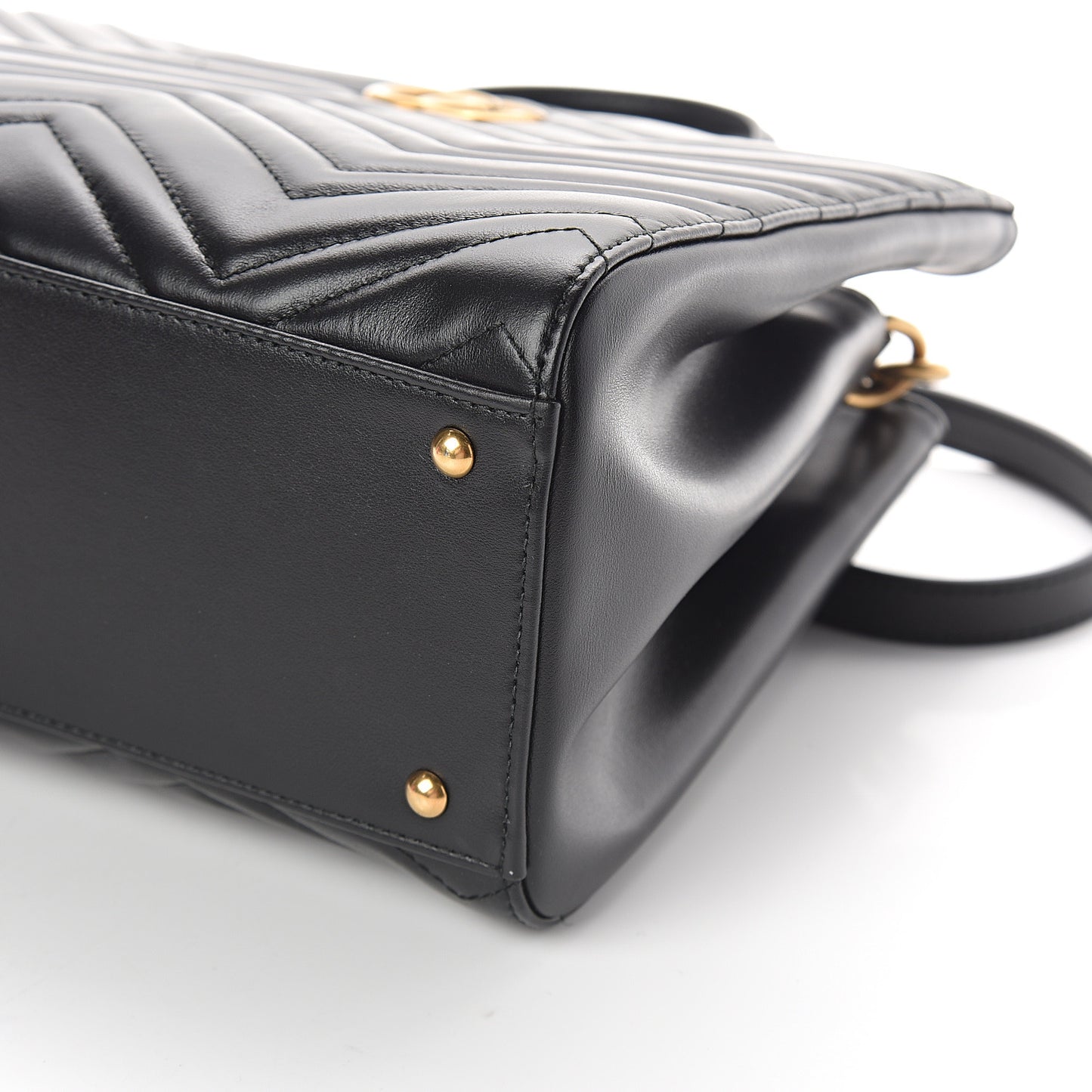Calfskin Matelasse Small GG Marmont Tote Black