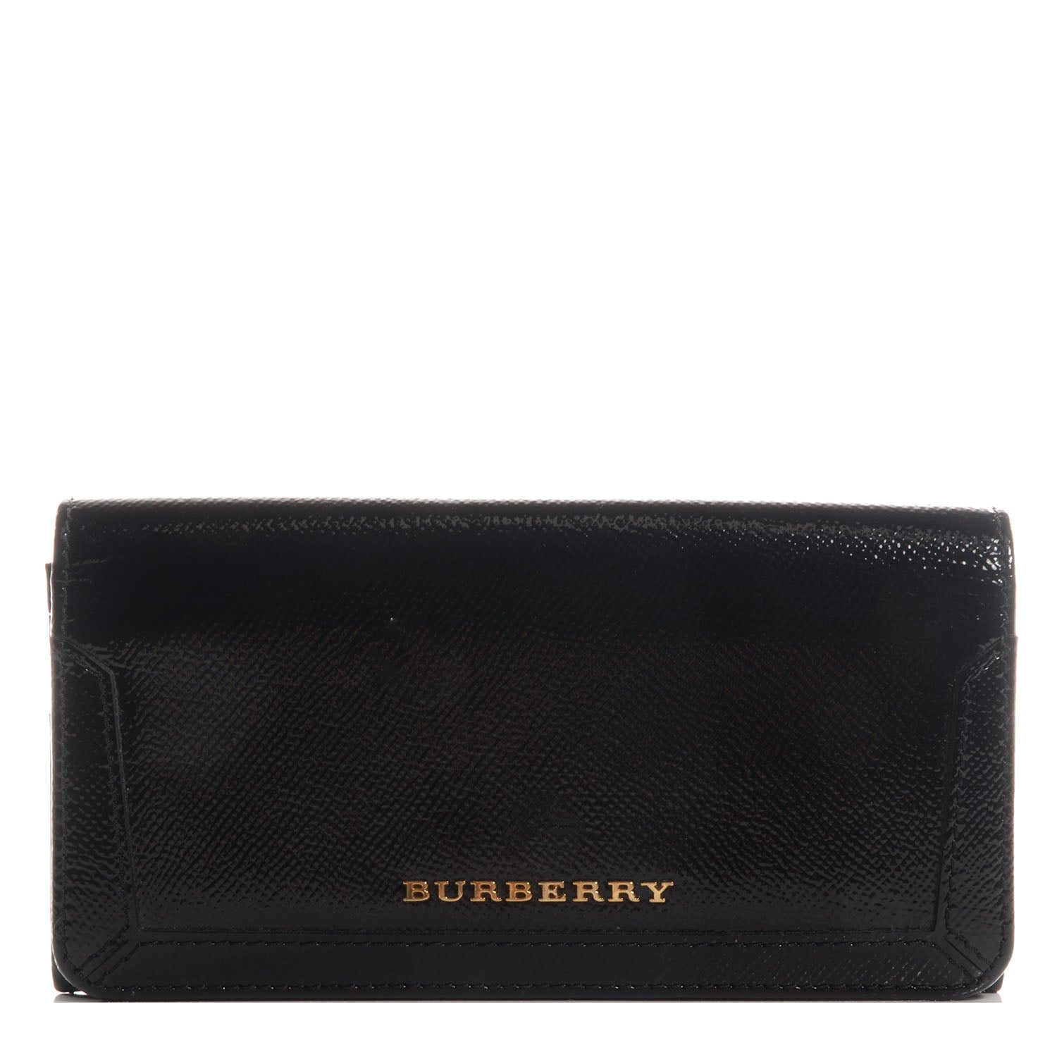 Burberry Patent London Continental Wallet Black 1 of 8