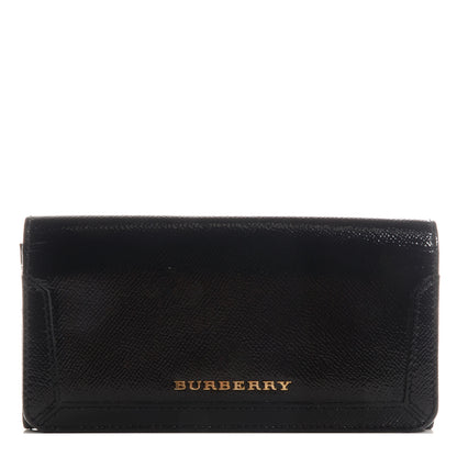 Burberry Patent London Continental Wallet Black 1 of 8
