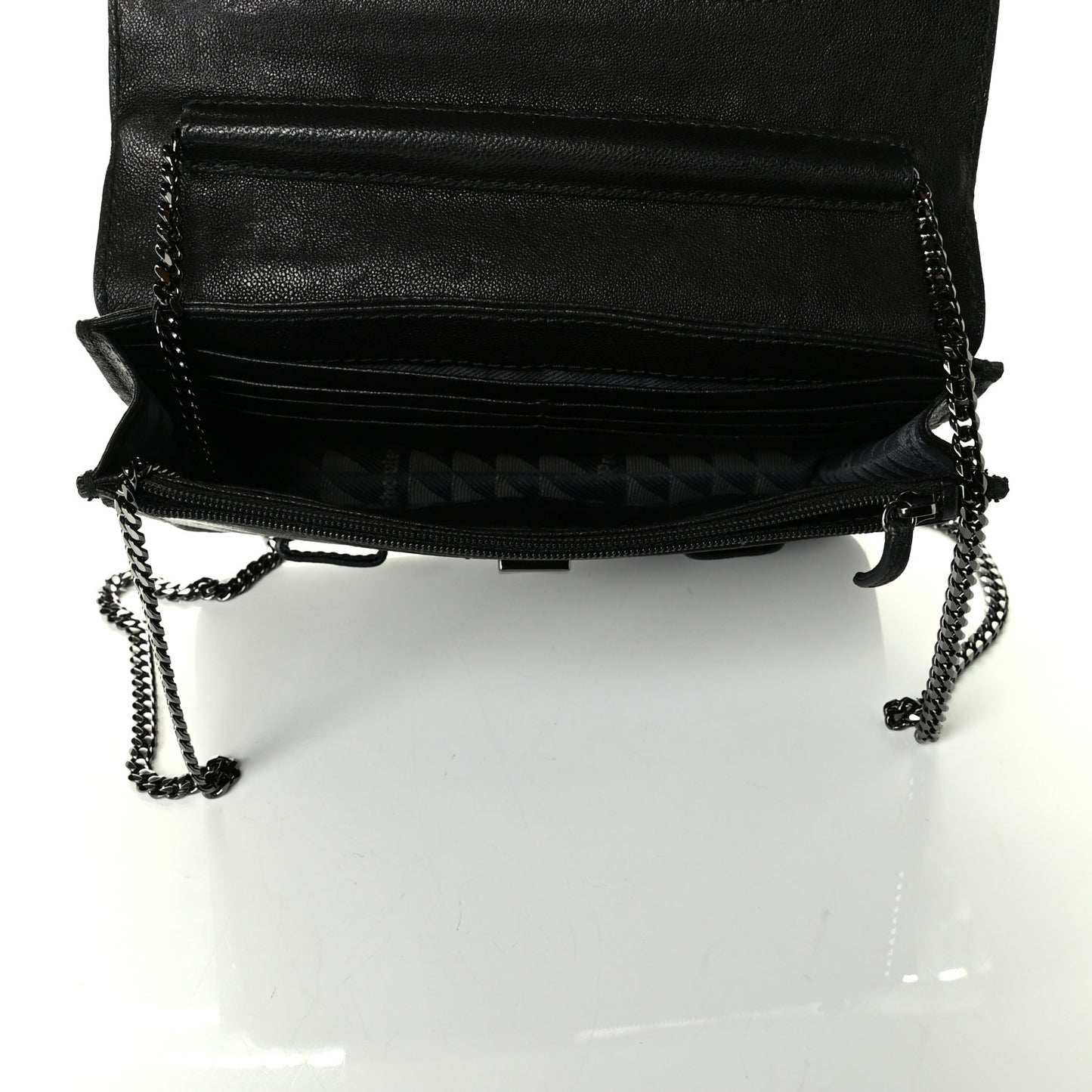 Lambskin Large PS1 Chain Wallet Black