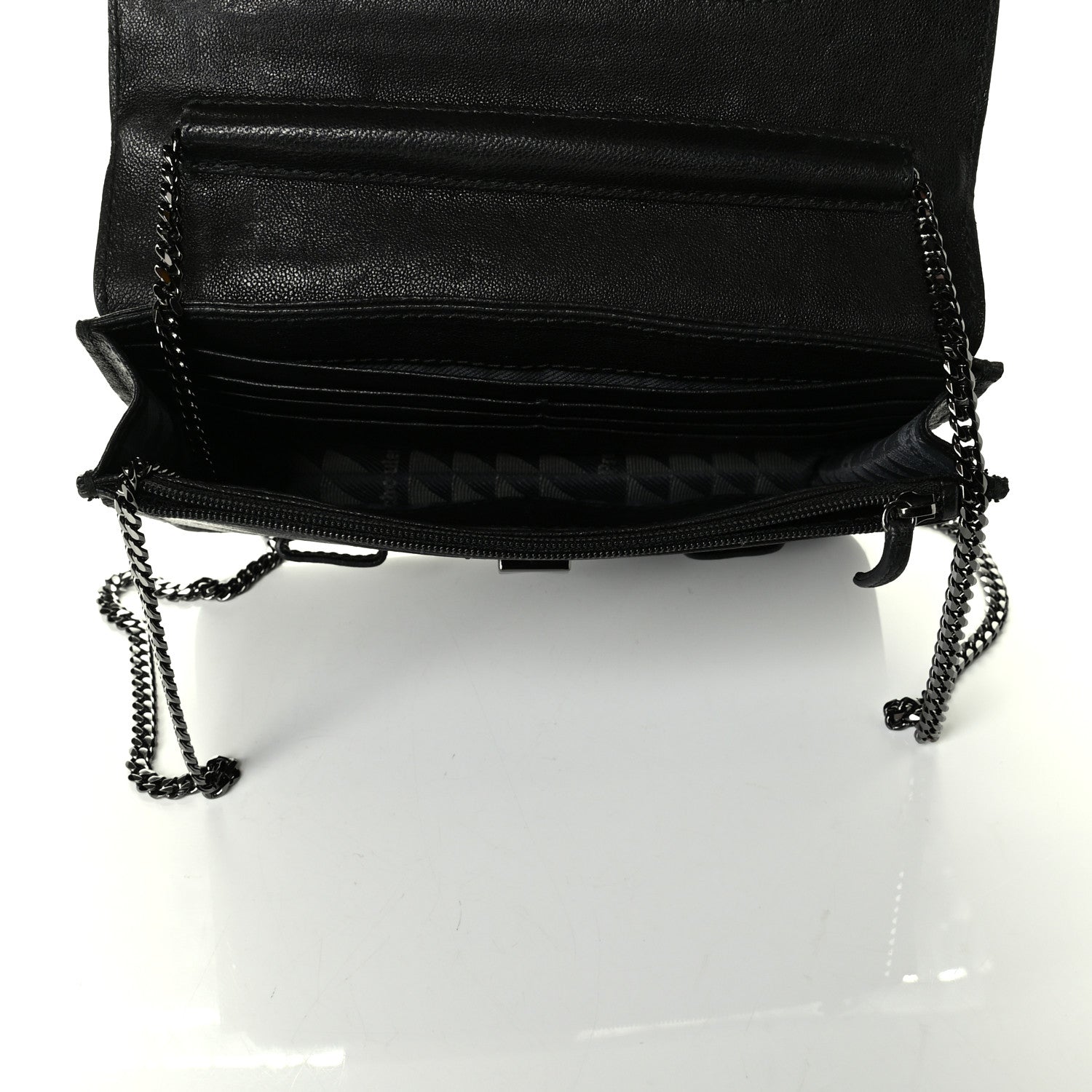 Proenza Schouler Lambskin Large PS1 Chain Wallet Black 4 of 6