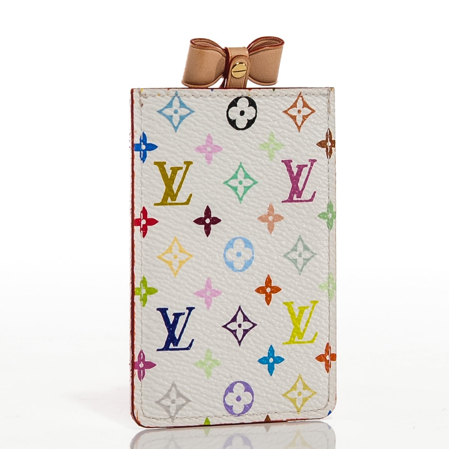 Monogram Multicolor Mirror and Case Pouch White