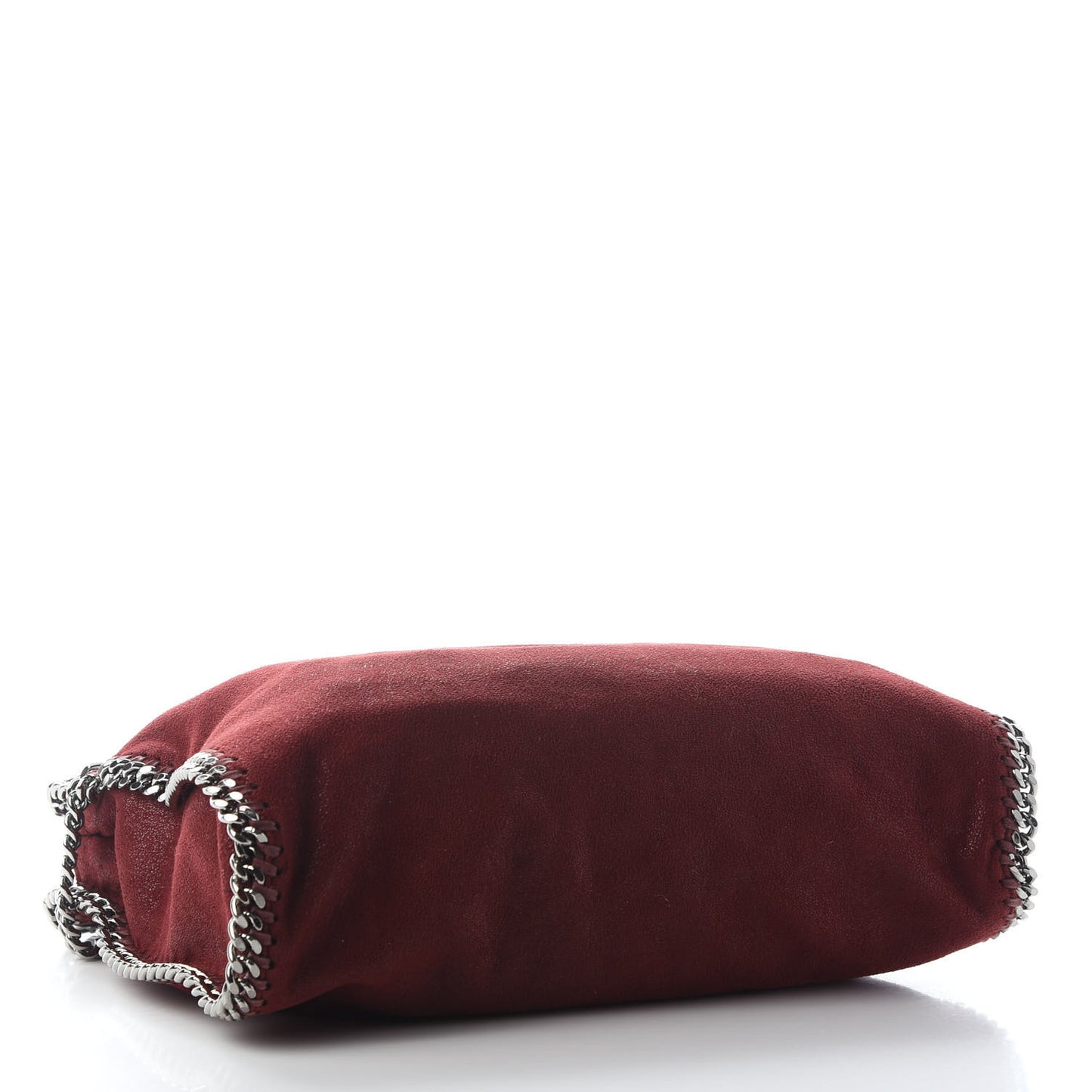 Shaggy Deer Falabella Fold Over Tote Burgundy