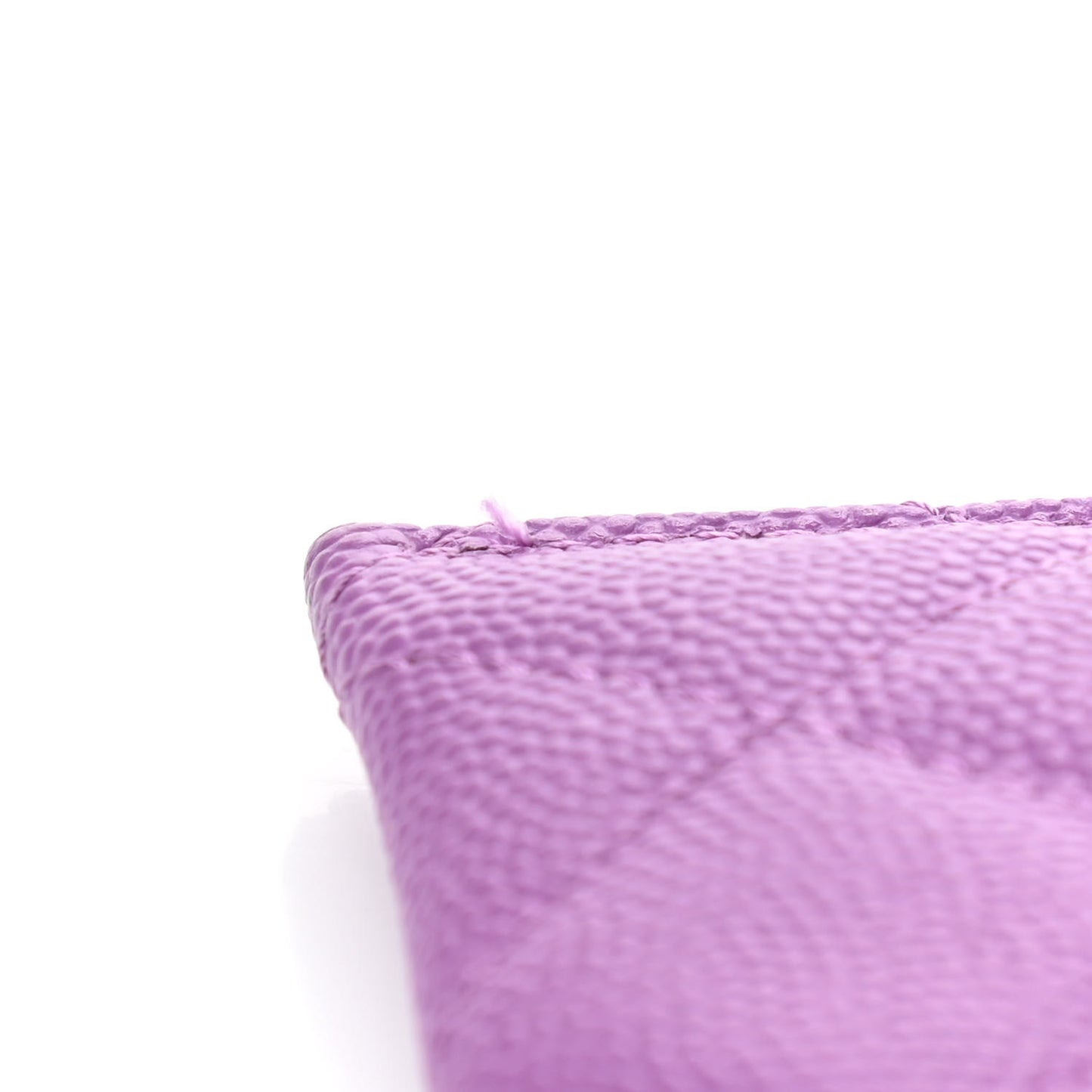 Caviar Quilted Filigree Card Holder Purple