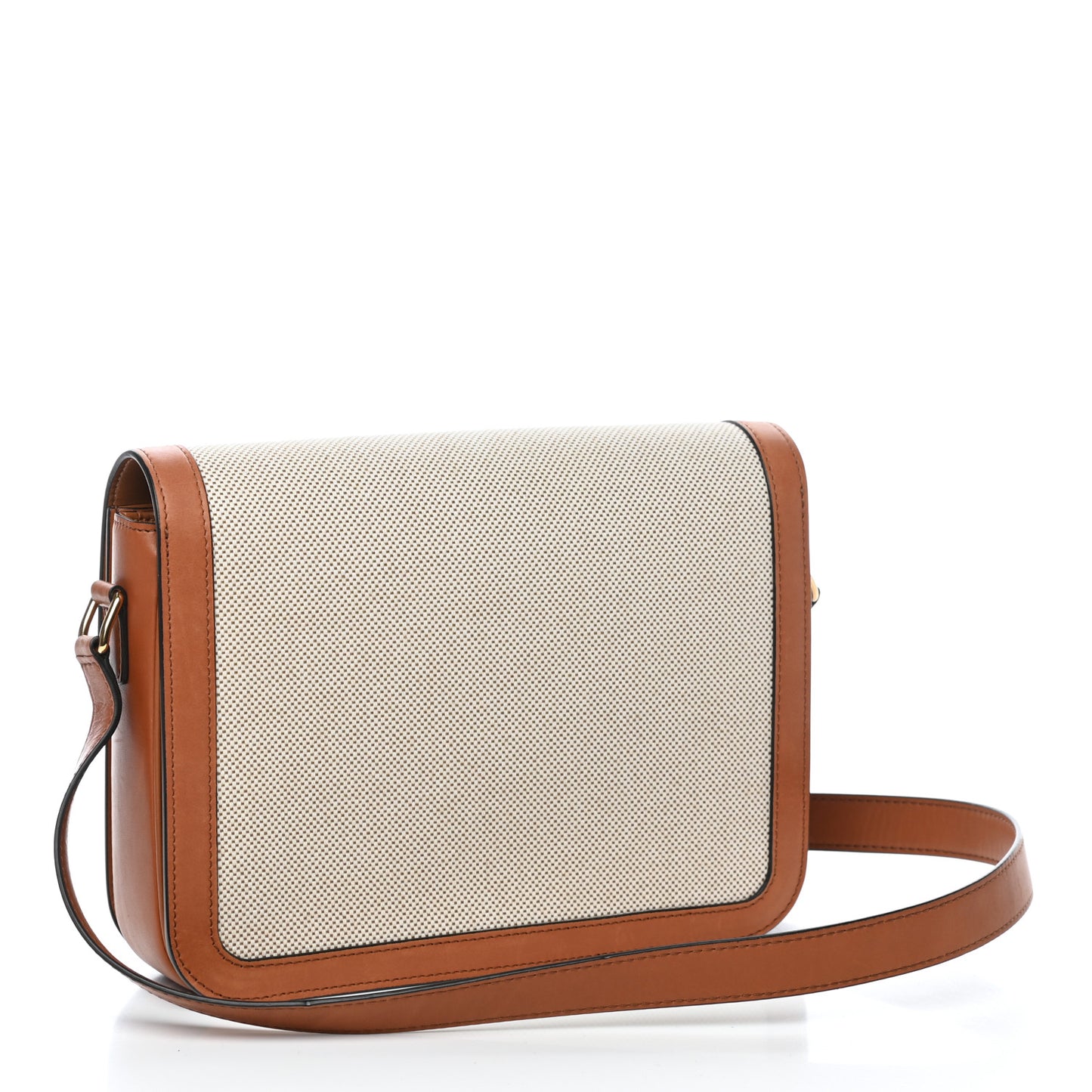 Textile Natural Calfskin Large Triomphe Tan White