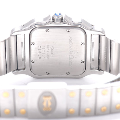 Cartier Stainless Steel 18K Yellow Gold 29mm Santos De Galbee Quartz Watch 4 of 5