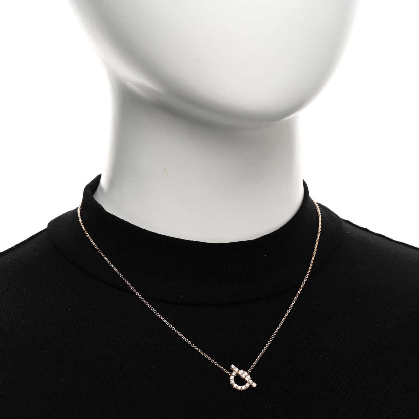 18K Rose Gold Diamond Finesse Pendant Necklace
