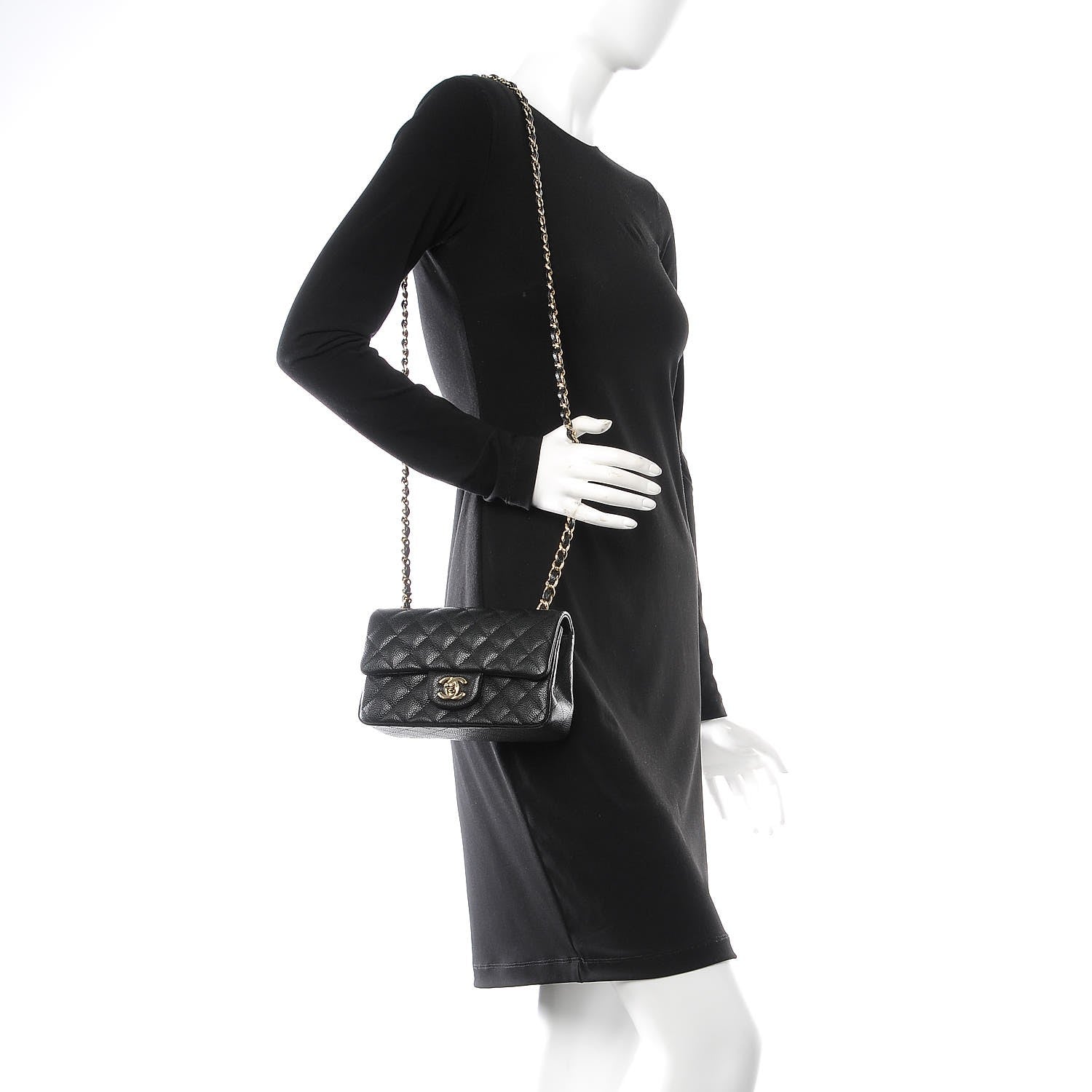 Chanel Caviar Quilted Mini Rectangular Flap Black 2 of 9
