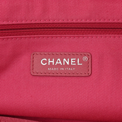 Chanel Mixed Fibers Large Shopping Bag Pink Beige 6 of 10