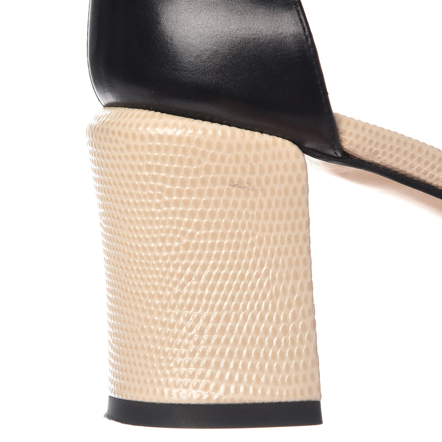 Calfskin Chameleon 65 Ankle Sandals 40 Black Peony Makeup