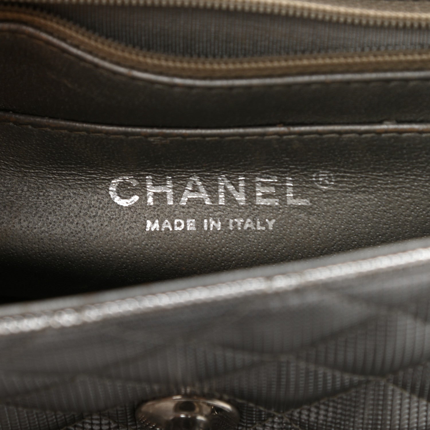 Chanel Metallic Calfskin Quilted Pixel Effect Mini Rectangular Flap Dark Silver 8 of 16