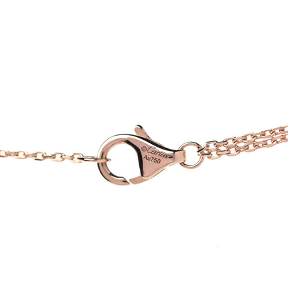 Cartier 18K Pink Yellow White Gold Trinity Double Chain Pendant Necklace 5 of 7
