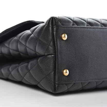 Chanel Caviar Quilted Medium Coco Handle Flap Black 9 of 10