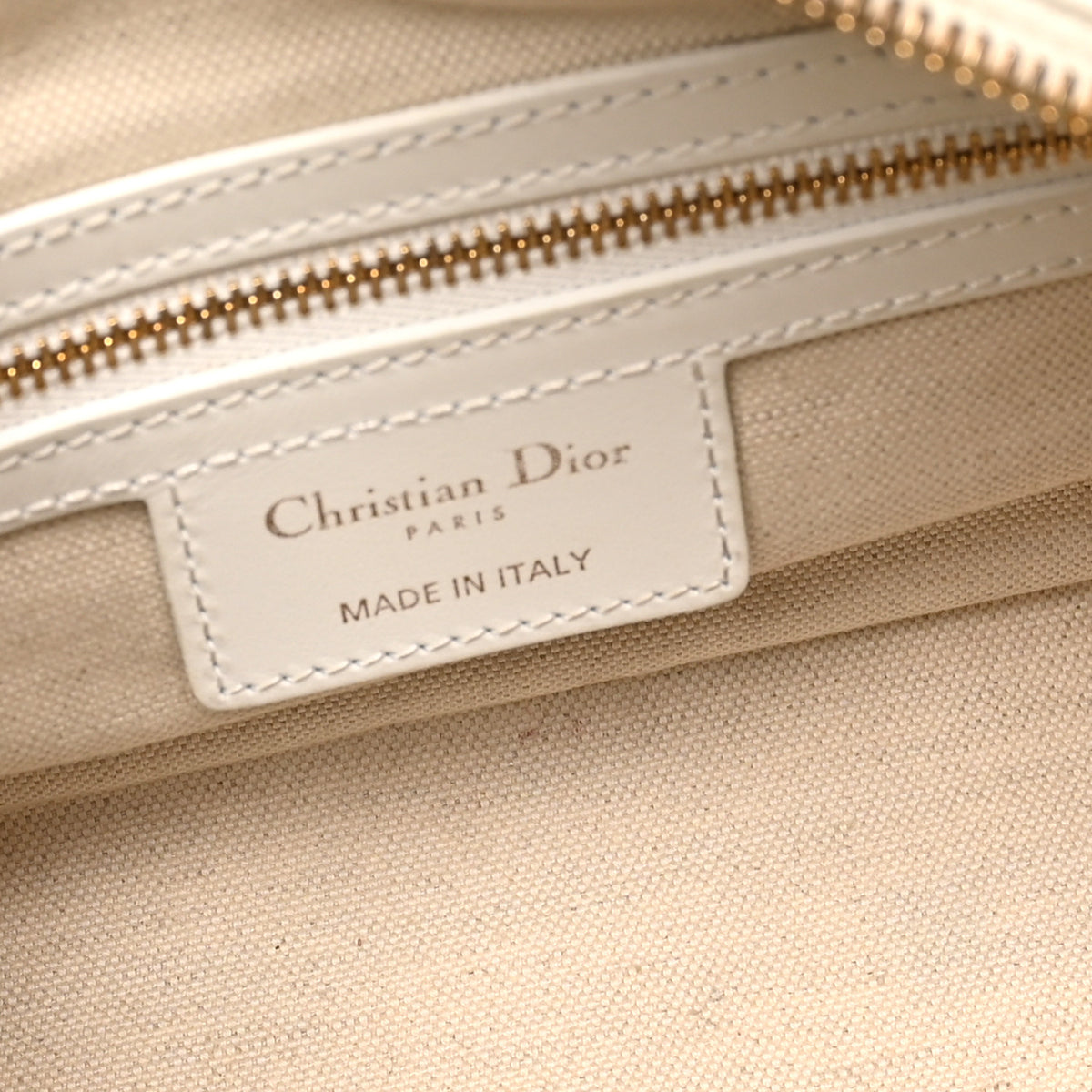 Christian Dior Calfskin Small Dior Vibe Zip Bowling Bag White 5 of 10