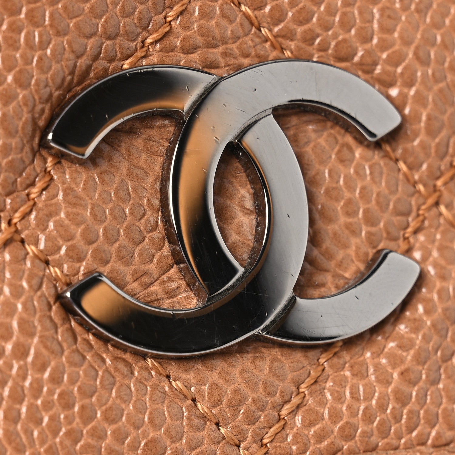 Chanel Caviar Small Natural Beauty Flap Brown 13 of 16
