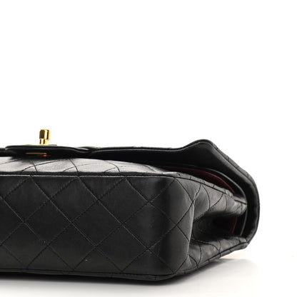 Chanel Lambskin Quilted Medium Double Flap Black 11 of 11
