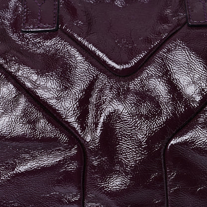 Saint Laurent Textured Patent Medium Easy Sac Purple 6 of 15