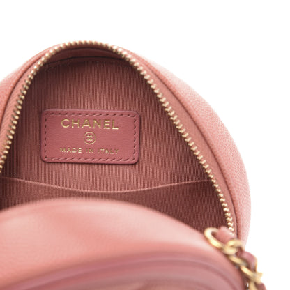 Chanel Caviar Quilted Round Filigree Crossbody Pink 6 of 11