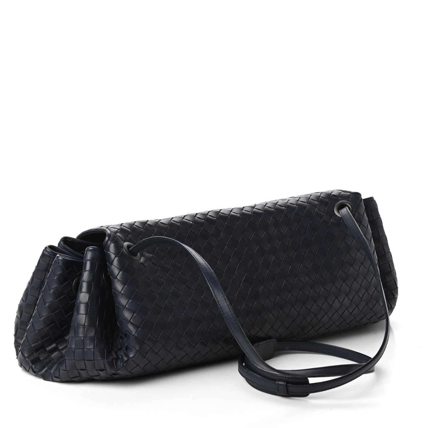Nappa Intrecciato Messenger Bag Blue