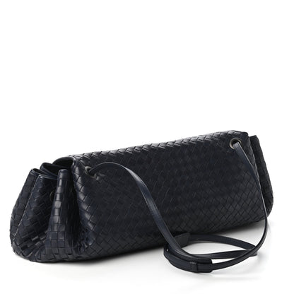 Bottega Veneta Nappa Intrecciato Messenger Bag Blue 3 of 10