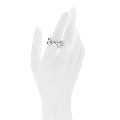 Chanel 18K White Gold Diamond 3 Symbols Ring 56 7.5 2 of 4