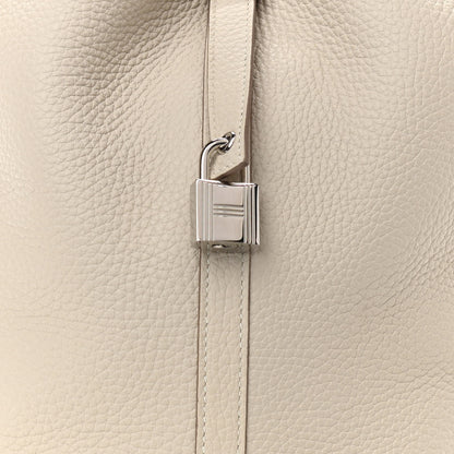 Hermes Taurillon Clemence Picotin Lock 22 MM Craie 8 of 11