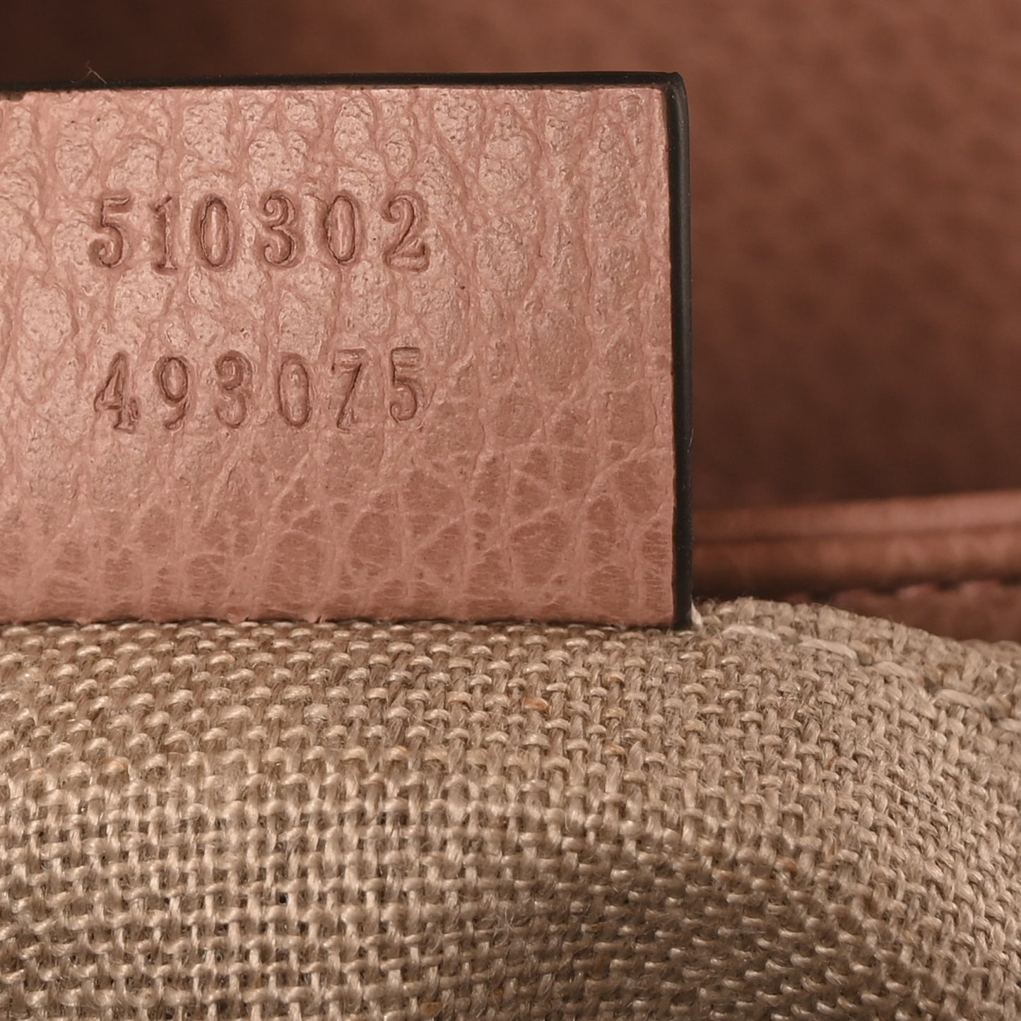 Dollar Calfskin Interlocking G Top Handle Shoulder Bag Soft Pink